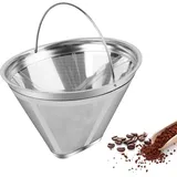 Wiederverwendbarer Kaffeefilter Größe 4, Edelstahl-kaffeefilter, Permanenter Manueller Kaffeefilter Für Kaffeegenuss Ohne Papier.