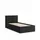 mebligo Polsterbett 90 x 200 cm Schwarz