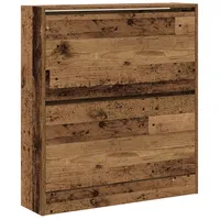 VidaXL Schuhschrank mit Klappenfach Altholz 80x21x87,5 cm