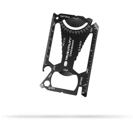 TRUE UTILITY Cardsmart - 30 in 1 Multi Tool - Edelstahl Multifunktionswerkzeug mit Schraubenschlüssel, Schraubendreher, Dosenöffner, Flaschenöffner & Stemmeisen - Kompaktes Multitool - Camping Gadget