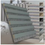 marbet design Wandpaneel, (Akustikpaneele Akustikquadrate 30x30cm Wandverkleidung Holz - (1 Paneel, grau - hellblau) Filz Akustik Effekt innen Flur Wohnzimmer)