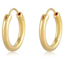 ELLI PREMIUM Paar Creolen Creole Klassik 585 Gelbgold goldfarben