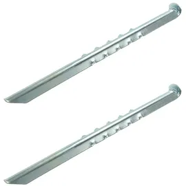 PRO PLUS Zelthering 40cm Metall geriffelt 2 Stück Zelt Zubehör