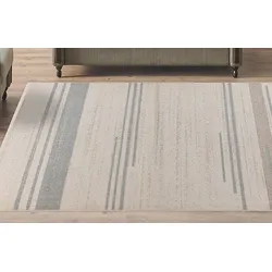 Kayoom Teppich »Gene 125«, rechteckig, 8 mm Höhe Kayoom creme, blau B: 120 cm   1 St.