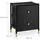 Relaxdays Nachtschrank 2 Schubladen 55,5 x 46 x 33 cm Schwarz/Gold