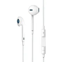 Devia Kabelgebundene Kopfhörer mit 3,5mm Miniklinke In-Ear Kopfhörer in Weiß 1,20m - Weiß