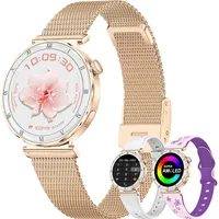 Betatree Smartwatch Damen mit Telefonfunktion, 1,27" AMOLED Touch Screen Armbanduhr, IP67 Smart Watch, SpO2 Pulsuhr Menstruationszyklus Schlafmonitor, 110+ Sport, iOS Android Fitness Tracker, Roségold