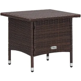 vidaXL 3-tlg. Garten-Lounge-Set mit Auflagen Poly Rattan Braun