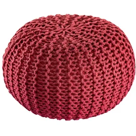 amagohome Pouf Outdoor Kunststoff ø 45 cm Rostbraun