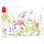 Tischsetmacher Tischsets | Platzsets abwaschbar – Blumenwiese Aquarell bunt – aus Premium Vinyl (Kunststoff – BPA-frei) - 4 Stück - 44 x 32 cm - rutschfeste Tischdekoration!