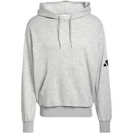 adidas Essentials Loose Fit 3 Bar Logo French Terry Kapuzenpullover Medium Grey Heather / Black S
