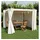 vidaXL Pavillon mit Vorhängen 3 x 3 m Stahl creme