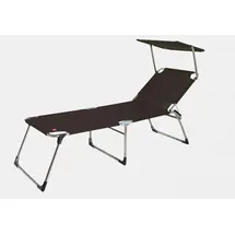 JAN KURTZ Fiam Amigo Fourty Sun Dreibeinliege 190 x 58 x 42 cm schwarz inkl. Sonnendach klappbar