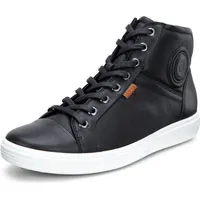 ECCO Damen SOFT7W High-Top Sneaker, Schwarz