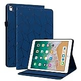 Hülle für iPad 9.7 Zoll 6. Generation 2018/5. Generation 2017,Stoßfest Schutzhülle mit Auto aufwachen/Schlaf Funktion Elastisches Band TabletHülle für iPad Air 2013 & Air 2. 2014 Blau