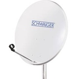 Schwaiger Sat-Spiegel 60cm  hellgrau + Quad LNB