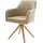 DeLife Esszimmerstuhl Greg-Flex Mikrofaser Beige Vintage Holzgestell kantig Natur Taschenfederkern