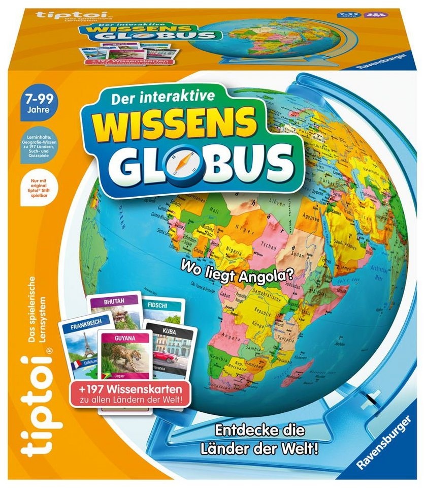 Ravensburger Lernspielzeug Ravensburger tiptoi Lernspiel Der interaktive Wissens-Globus 00107