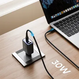 Mcdodo Netzwerkladegerät mit Display 2x USB-C + USB-A, 30W in Schwarz