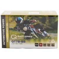 Quality Batteries Q-Batteries QT7B-4 Gel Motorradbatterie 12V 7Ah 120A QT7B-BS