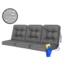 Bjird Bankauflage Venus 50 cm, 60 cm, 100 cm, 120 cm, 150 cm, 180 cm, (3 St), für Gartenbank und Hollywoodschaukel grau 150 cm