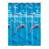KLEINE WOLKE Duschvorhang Dolphin 180 x 200 cm mehrfarbig