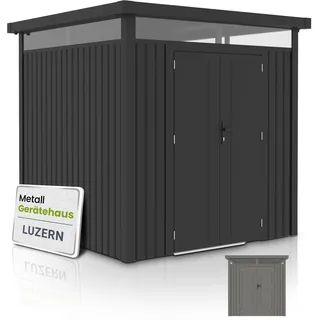 Juskys Gerätehaus Luzern 2,30 x 2,30 m Anthrazit