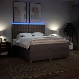 vidaXL Boxspringbett 180 x 200 cm Taupe