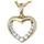 Jobo Herzanhänger 333 Gold bicolor mit 9 Zirkonia