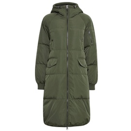 ICHI IHBUNALA DOWN JA Damen Steppmantel Wintermantel Winterjacke Daunenmantel mit Reißverschluss und Kapuze, Größe:XL, Farbe:Thyme (190309) - XL