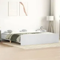 VidaXL Bettgestell mit Kopf- und Fußteil Weiß 180x200 cm