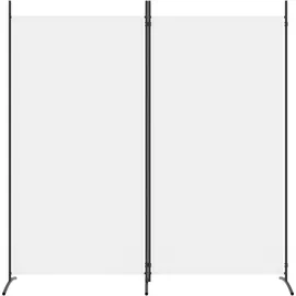 vidaXL Paravent Weiß 175x180 cm Stoff