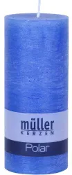 Müller Kerzen Polar Stumpenkerze 160/68mm, Raureif-Effekt 54616068DE , 1 Packung = 4 Stück, delft