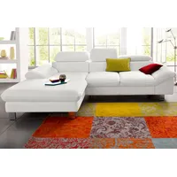 Cotta Ecksofa »Driver L-Form« mit Kopfteilverstellung, wahlweise mit Bettfunktion & Bettkasten, weiß