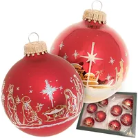 Krebs Glas Lauscha Weihnachtsbaumkugel Heilige Nacht 8-tlg. 7cm