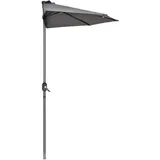Ø270cm Halb-Sonnenschirm Balkonschirm Kurbelschirm Schirm Halbrund Anthrazit
