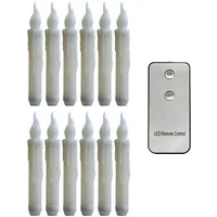 Eieenotee Halloween-Kerzen mit Fernbedienung, Flammenlose LED-Kerzen für die Dekoration Von Geburtstagen und Familien, Warmweißes Blitzlicht