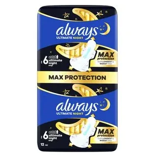 Always Ultimate Night Max Protection 6, mit Flügeln