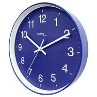 Technoline WT7520 analoge Wanduhr OHNE Ticken, Quarz, blau, 25cm