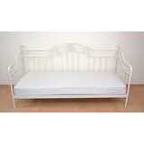 Metallbett Bett Tagesbett Polsterbett Bettgestell Day-Bed weiß pulverbeschichtet