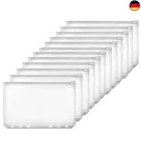Abnaok 12 Stück A7 Binder Taschen, 6 Löcher, Wasserdicht Transparente Budget B