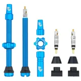 Wolf Tooth Tubeless Ventile 60 mm Aluminium blau