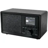 Soundmaster DAB350SW Tischradio DAB+, UKW USB Inkl. Lautsprecherbox, Weckfunktion Schwarz