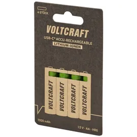 VOLTCRAFT VC-AA1300USB USB-C® Akku Li-Ion 1300 mAh 1.5 V 4 St.