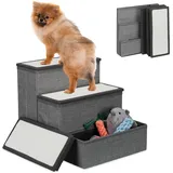 Relaxdays Hundetreppe (Hund, Katze, Faltbar), Tiertransport