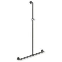 Hewi System 900 Duschhandlauf 900.35.43260DD 1250 x 1184 mm, pulverbeschichtet dunkelgrau tiefmatt/chrom