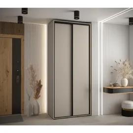 möbel kryspol Schwebetürenschrank Dakota 110 x 235,2 x 45 cm Schwarz