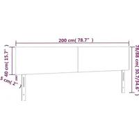 VidaXL LED Kopfteil Rosa 200x5x78/88 cm Samt