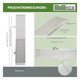 Baumarktplus TRUTZHOLM 2 x Alu Auffahrrampe klappbar 307 cm extra lang 900 kg geriffelt Motorradrampen