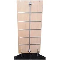 LAUBSCHAL 34 cm Flammlachsbrett - Flammlachsbretter mit Halterung aus Edelstahl - Lachsbrett aus Buche - Feuerschale - Räucherbrett - Flammlachs - Made in Germany